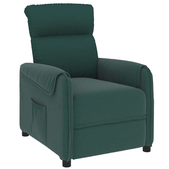 Fotoliu rabatabil, verde închis, material textil WALTI