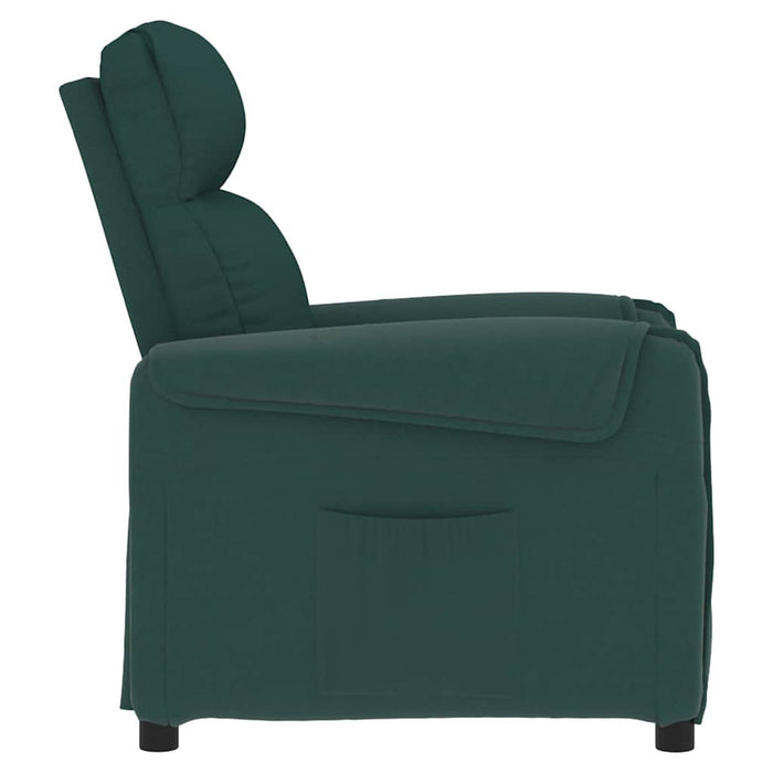 Fotoliu rabatabil, verde închis, material textil WALTI