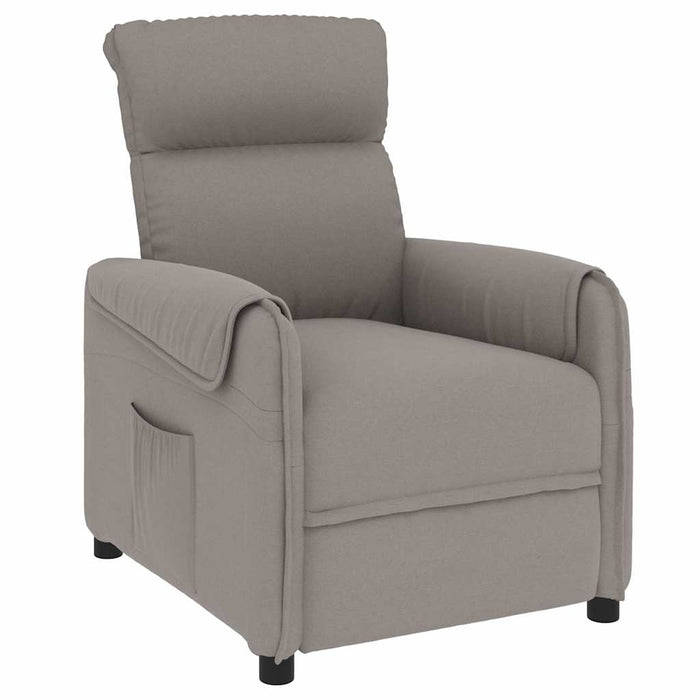 Fotoliu rabatabil, gri taupe, material textil WALTI