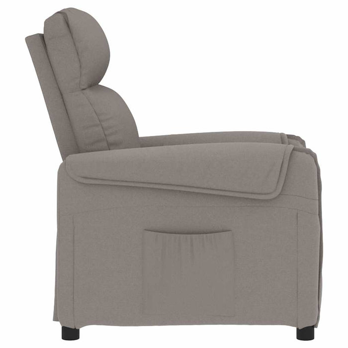 Fotoliu rabatabil, gri taupe, material textil WALTI
