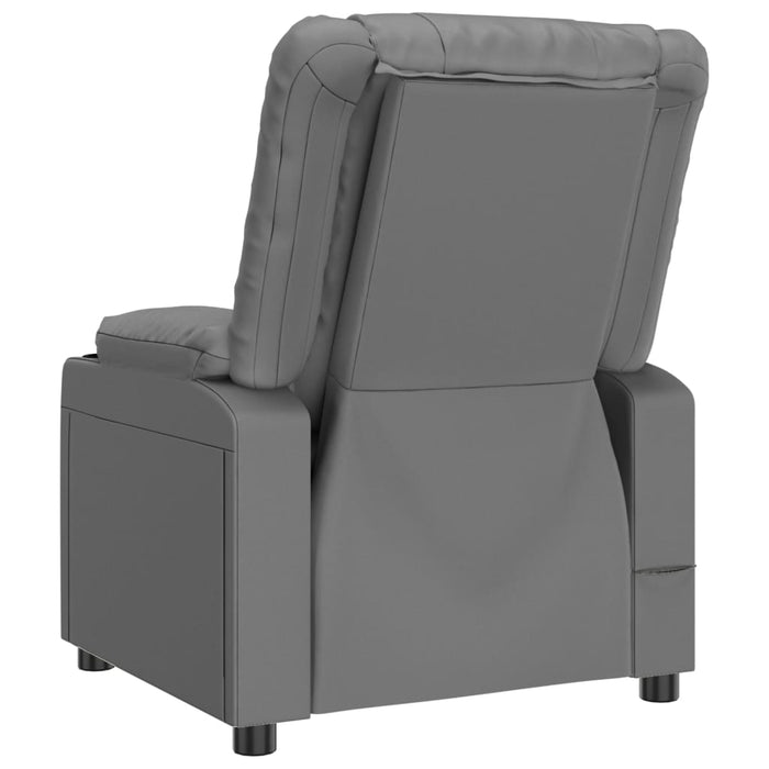 Fotoliu de masaj, gri, piele ecologică - WALTI WALTI