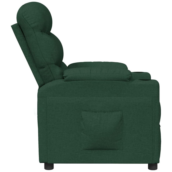 Fotoliu rabatabil, verde închis, material textil WALTI