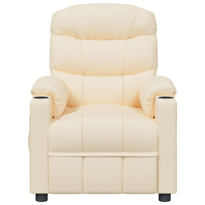 Fotoliu rabatabil, crem, material textil WALTI