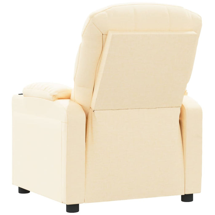 Fotoliu rabatabil, crem, material textil WALTI