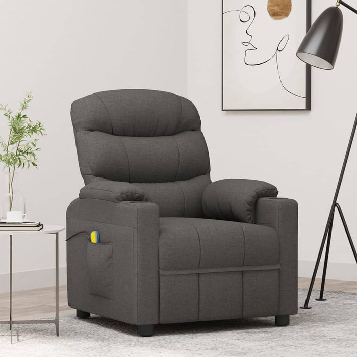 Fotoliu de masaj, gri închis, material textil WALTI