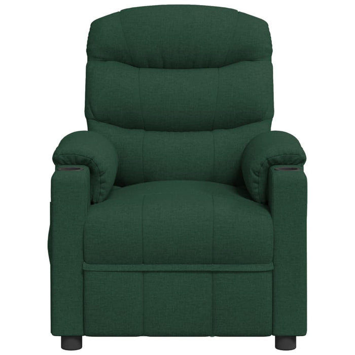 Fotoliu de masaj, verde închis, material textil WALTI