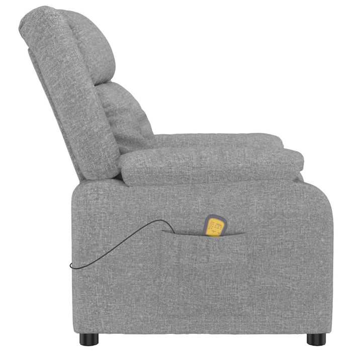 Fotoliu de masaj, gri deschis, material textil - WALTI WALTI