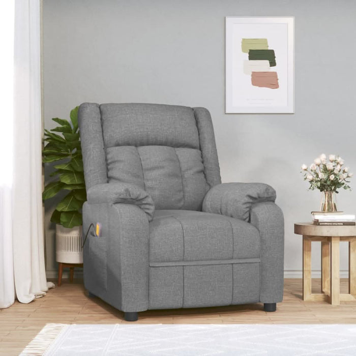 Fotoliu de masaj, gri deschis, material textil - WALTI WALTI