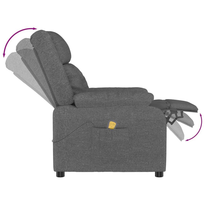 Fotoliu de masaj, gri închis, material textil - WALTI WALTI