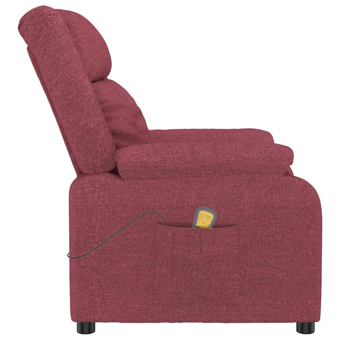 Fotoliu de masaj, roșu vin, material textil WALTI