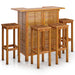Set mobilier de bar de grădină, 5 piese, lemn masiv de acacia - WALTI WALTI