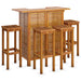 Set mobilier de bar de grădină, 5 piese, lemn masiv de acacia - WALTI WALTI