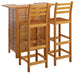 Set mobilier de bar de grădină, 3 piese, lemn masiv de acacia - WALTI WALTI