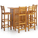 Set mobilier de bar de grădină, 5 piese, lemn masiv de acacia - WALTI WALTI