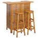 Set mobilier de bar de grădină, 3 piese, lemn masiv de acacia - WALTI WALTI