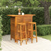 Set mobilier de bar de grădină, 3 piese, lemn masiv de acacia - WALTI WALTI