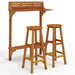 Set mobilier de bar de balcon, 3 piese, lemn masiv de acacia - WALTI WALTI