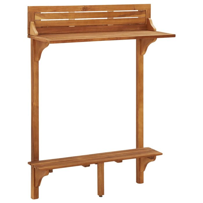 Set mobilier de bar de balcon, 3 piese, lemn masiv de acacia - WALTI WALTI