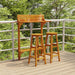 Set mobilier de bar de balcon, 3 piese, lemn masiv de acacia - WALTI WALTI
