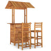 Set mobilier de bar de grădină, 3 piese, lemn masiv de acacia - WALTI WALTI