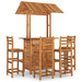 Set mobilier de bar de grădină, 5 piese, lemn masiv de acacia - WALTI WALTI