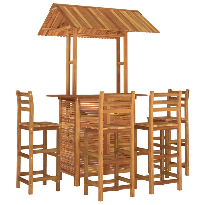 Set mobilier de bar de grădină, 5 piese, lemn masiv de acacia - WALTI WALTI