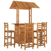 Set mobilier de bar de grădină, 5 piese, lemn masiv de acacia - WALTI WALTI