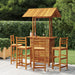 Set mobilier de bar de grădină, 5 piese, lemn masiv de acacia - WALTI WALTI