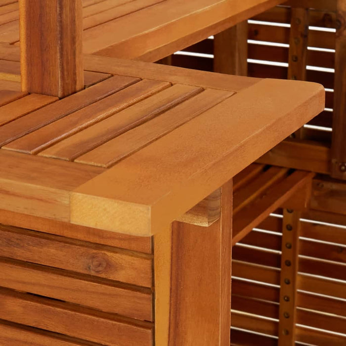Set mobilier de bar de grădină, 3 piese, lemn masiv de acacia - WALTI WALTI
