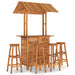 Set mobilier de bar de grădină, 5 piese, lemn masiv de acacia - WALTI WALTI