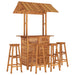 Set mobilier de bar de grădină, 5 piese, lemn masiv de acacia - WALTI WALTI