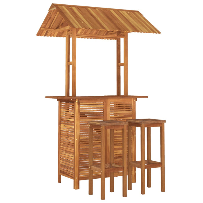 Set mobilier de bar de grădină, 3 piese, lemn masiv de acacia - WALTI WALTI