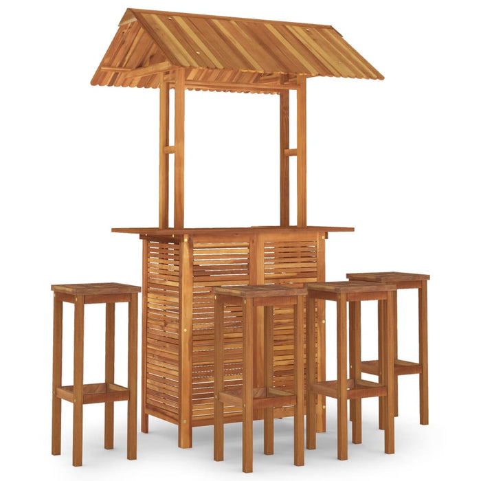 Set mobilier de bar de grădină, 5 piese, lemn masiv de acacia - WALTI WALTI