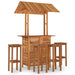 Set mobilier de bar de grădină, 5 piese, lemn masiv de acacia - WALTI WALTI