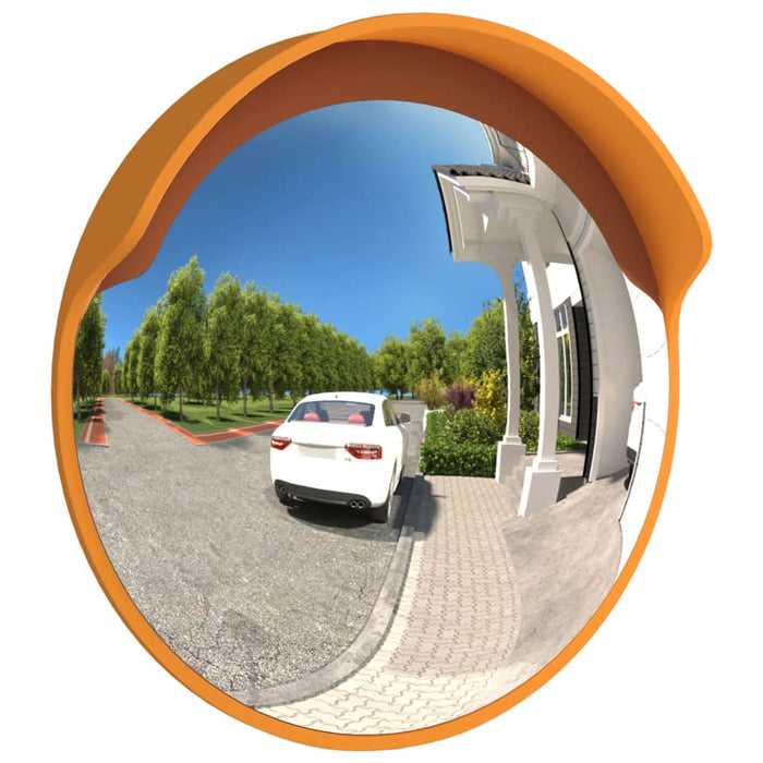 Oglindă convexă de exterior, portocalie, Ø30 cm, policarbonat WALTI