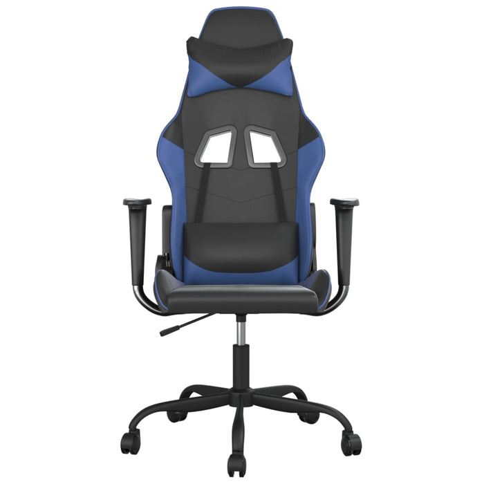 Scaun de gaming de masaj, negru și albastru, piele ecologică - WALTI WALTI