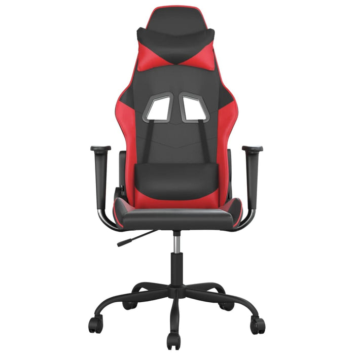 Scaun de gaming de masaj, negru și roșu, piele ecologică - WALTI WALTI