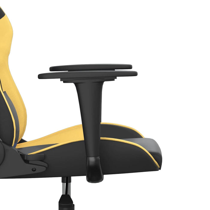 Scaun de gaming de masaj, negru și auriu, piele ecologică - WALTI WALTI