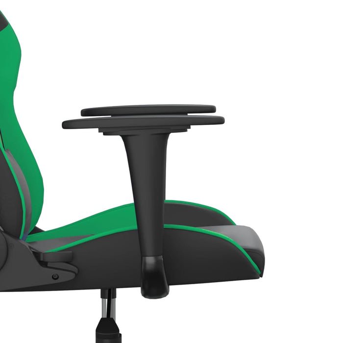 Scaun de gaming de masaj, negru și verde, piele ecologică - WALTI WALTI