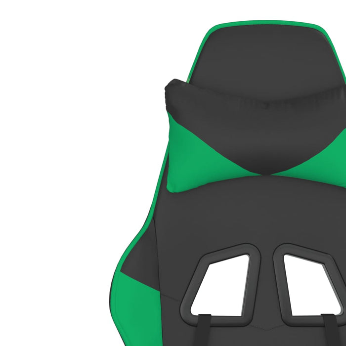 Scaun de gaming de masaj, negru și verde, piele ecologică - WALTI WALTI