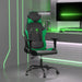 Scaun de gaming de masaj, negru și verde, piele ecologică - WALTI WALTI