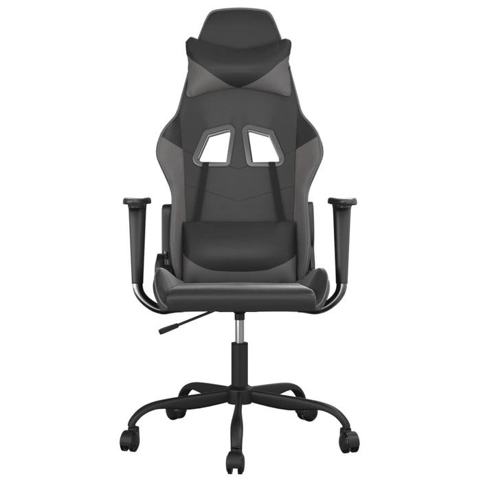 Scaun de gaming de masaj, negru și gri, piele ecologică - WALTI WALTI