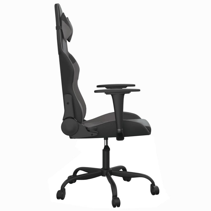 Scaun de gaming de masaj, negru și gri, piele ecologică - WALTI WALTI
