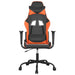 Scaun de gaming de masaj, negru și portocaliu, piele ecologică - WALTI WALTI