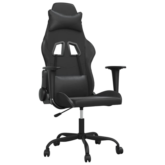Scaun de gaming de masaj, negru, piele ecologică - WALTI WALTI