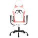 Scaun de gaming de masaj, alb și roz, piele ecologică - WALTI WALTI