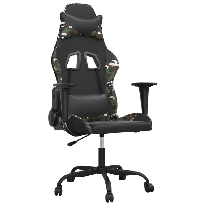 Scaun de gaming de masaj, negru și camuflaj, piele ecologică - WALTI WALTI