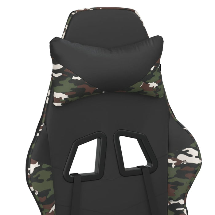 Scaun de gaming de masaj, negru și camuflaj, piele ecologică - WALTI WALTI