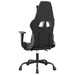 Scaun de gaming masaj/suport picioare negru&albastru piele eco - WALTI WALTI
