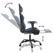 Scaun de gaming masaj/suport picioare negru&albastru piele eco - WALTI WALTI